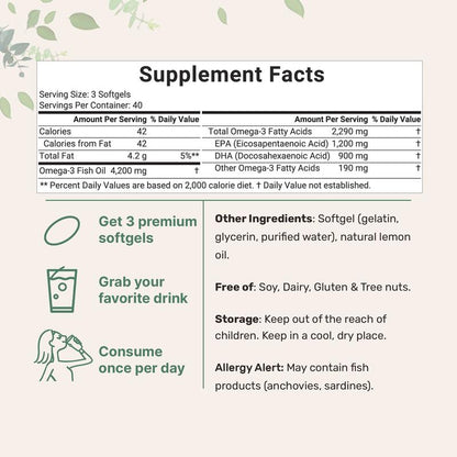 Omega-3 Fish Oil + EPA & DHA Complex