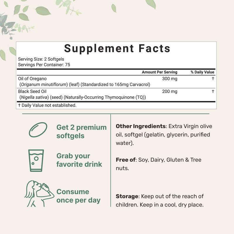 Oil of Oregano | + Black Seed Oil