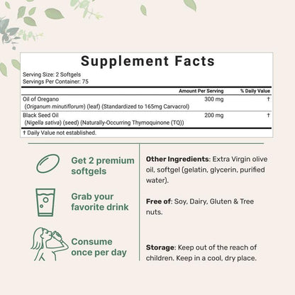 Oil of Oregano | + Black Seed Oil